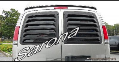 Custom GMC Savana Van  All Styles Rear Louver (1996 - 2024) - $269.00 (Part #GM-003-RL)